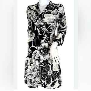 Rachel Zoe Black and White Floral Dress